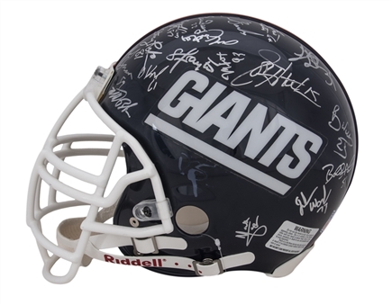 1990 New York Giants Team Signed Full Size Helmet With 32 Signatures Including Lawrence Taylor, Mark Bavaro, OJ Anderson & More (Steiner)